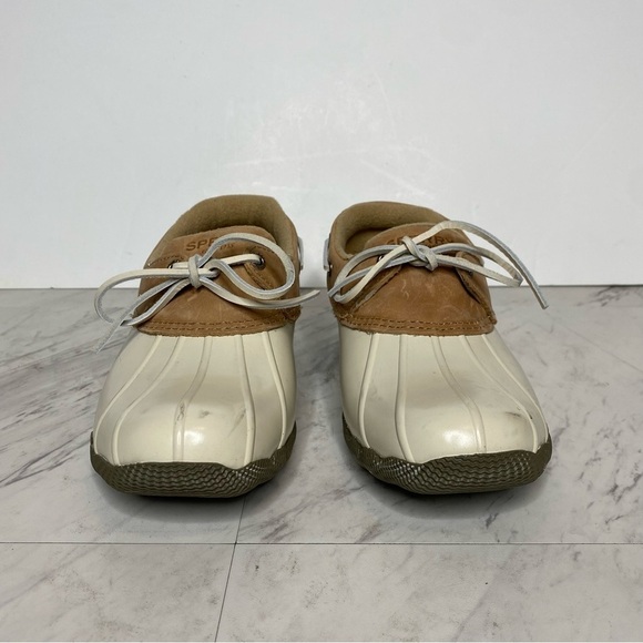 New! Sperry Salt Water One Eye Neutral Duck Shoe Bootie 7 1/2 - Picture 2 of 14
